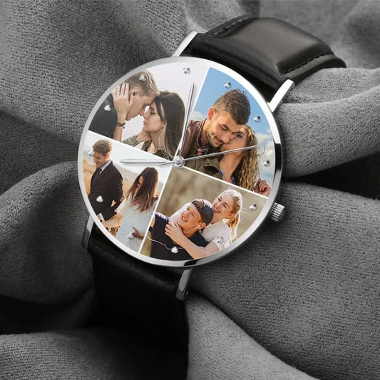 Custom Photo Watch with metal bracelet strap