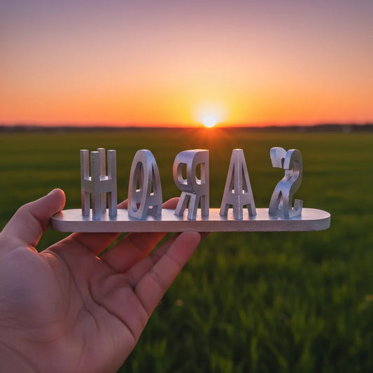 Custom 3D Printed Name Ornament