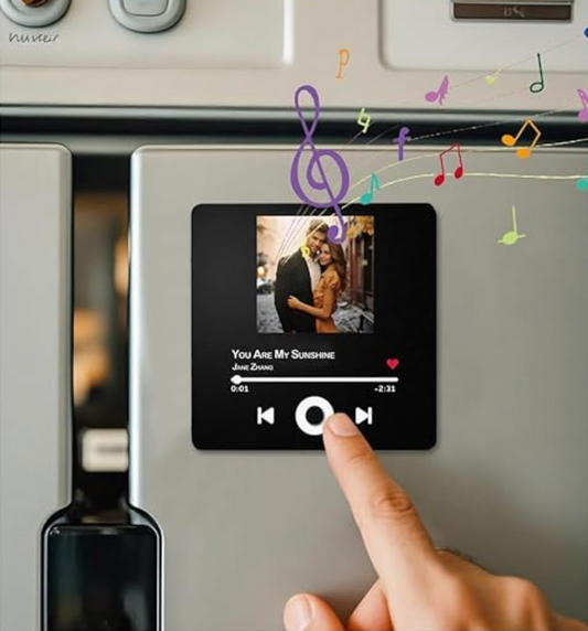 Custom Fridge Magnet with Music and Picture