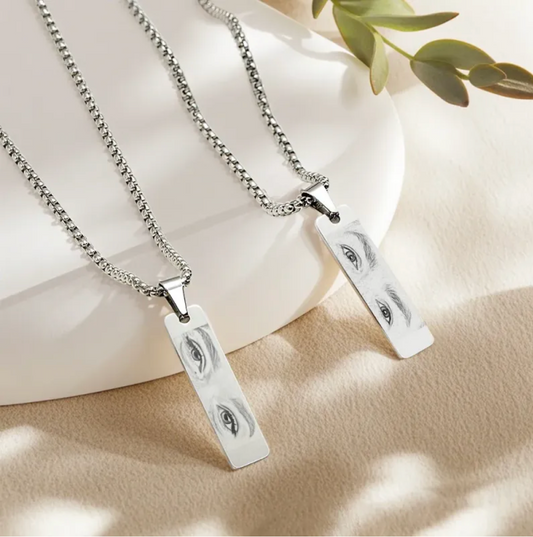 Custom Eye Engraved Necklace